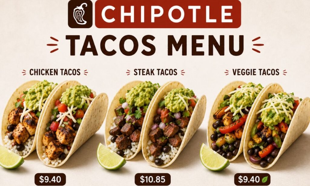 Chipotle Tacos Menu