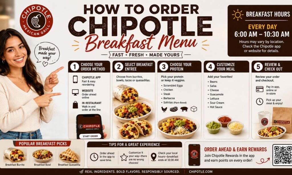 How to order Chipotle Breakfast menu