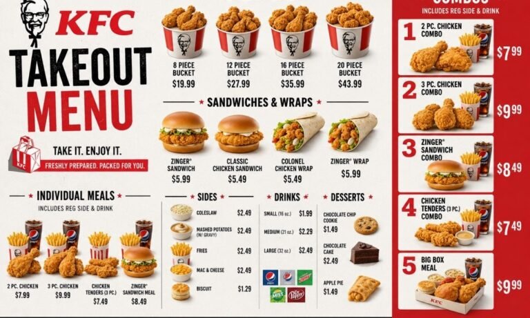 KFC Takeout Menu