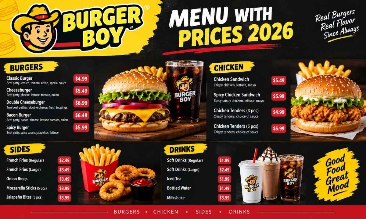 Burger Boy Menu With Prices 2026