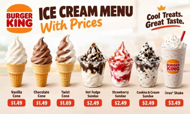 Burger King Ice Cream Menu With Prices