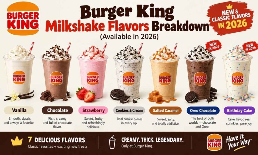Burger King Milkshake Flavors Breakdown