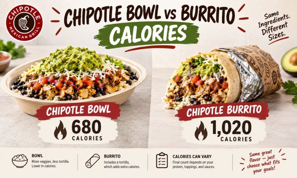 Chipotle Bowl vs Burrito Calories