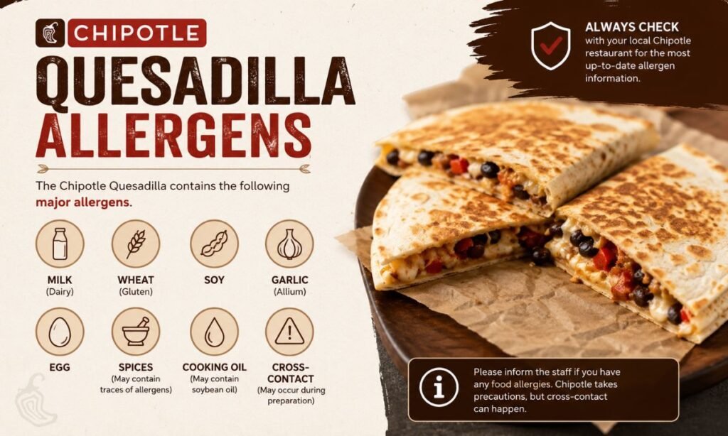 Chipotle Quesadilla Allergens