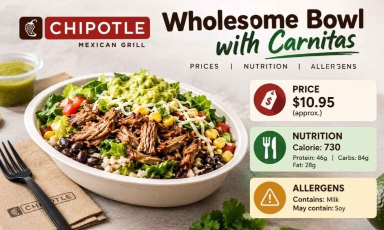 Chipotle Wholesome Bowl with Carnitas