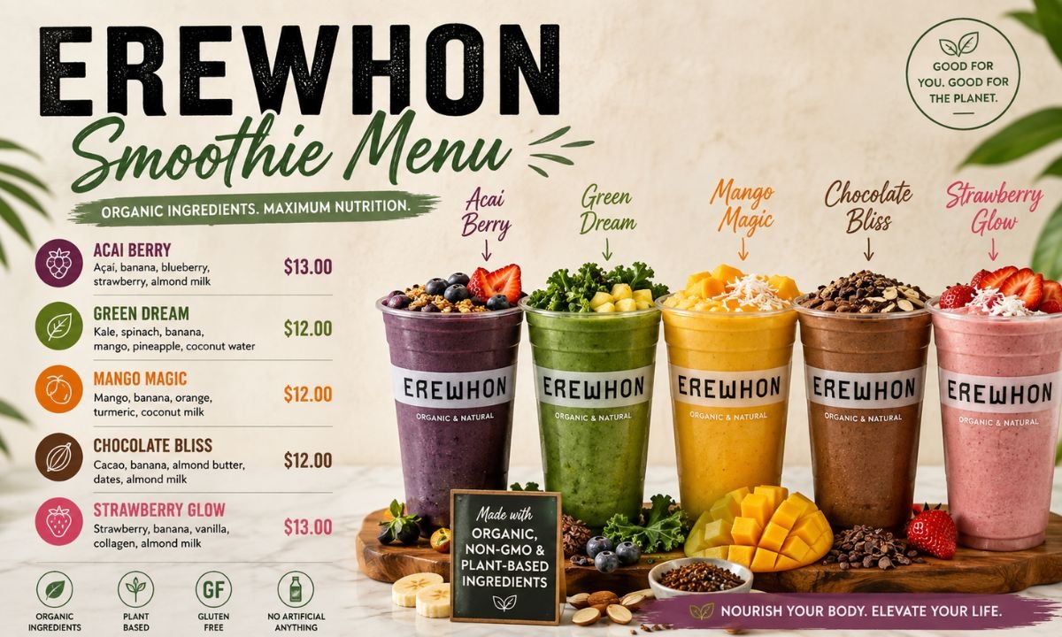 Erewhon Smoothie Menu
