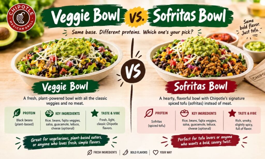Veggie Bowl vs. Sofritas Bowl