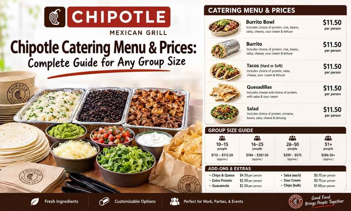 Chipotle Catering Menu & Prices