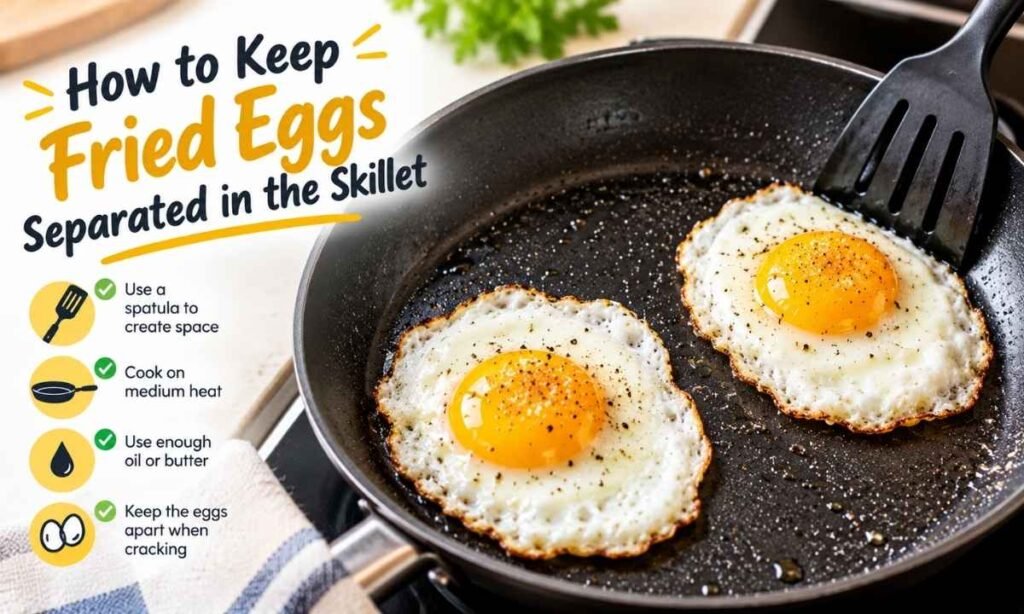 How to Keep Fried Eggs Separated in the Skillet