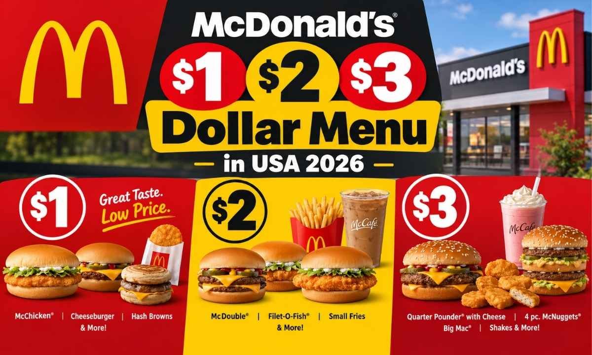 Mc donalds $1 $2 $3 dollar menu in USA