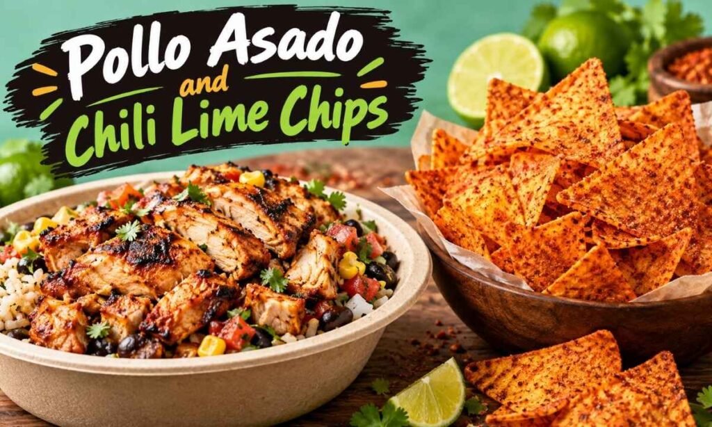 Pollo Asado and Chili Lime Chips