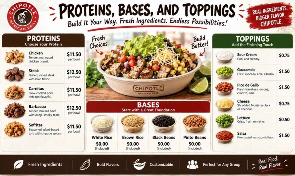 Proteins, Bases, and Toppings