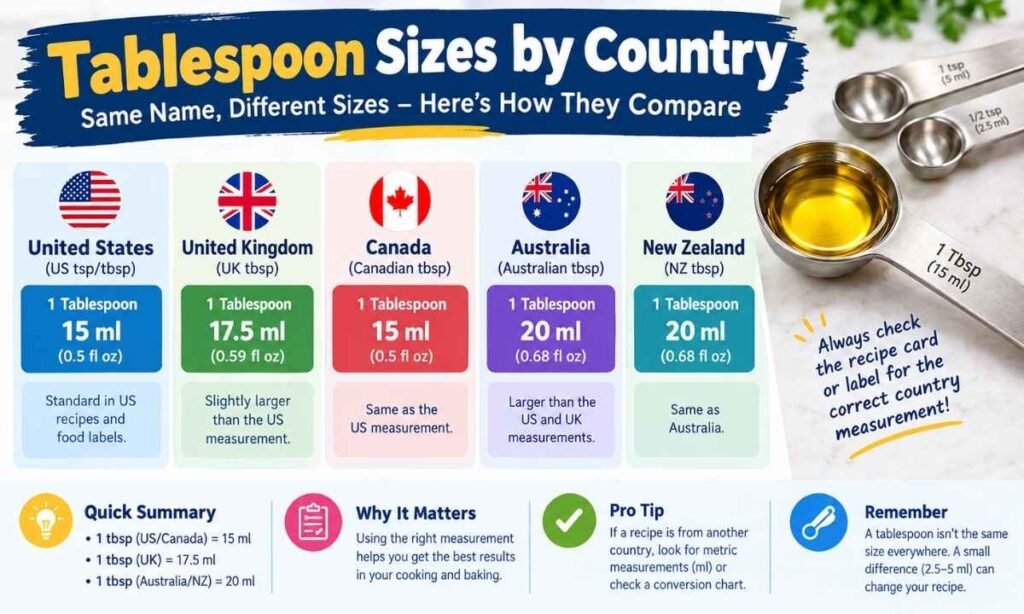 Tablespoon Sizes by Country